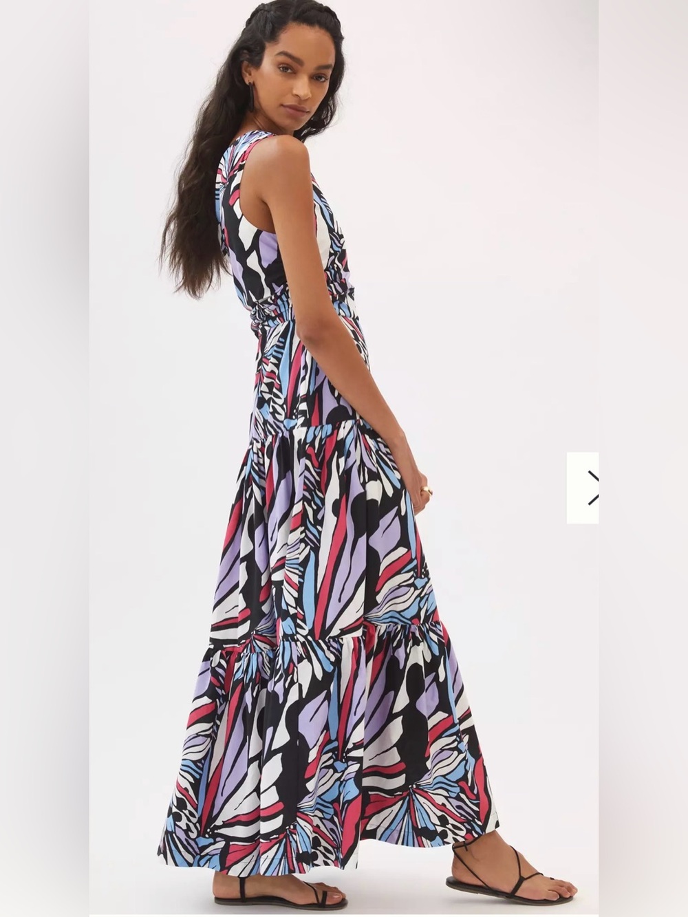 ANTHROPOLOGIE MAEVE ONE SHOULDER PRINTED MIDI DRESS NWT SIZE 12 - Picture 3 of 16
